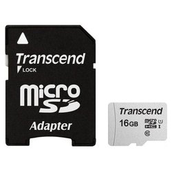 Карта памяти Transcend 16GB microSDHC class 10 UHS-I U1 (TS16GUSD300S-A) ― 