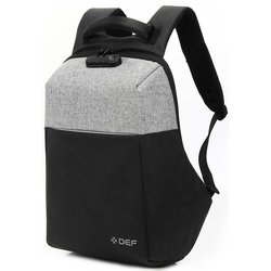 Рюкзак для ноутбука DEF 15.6" DW-01 anti-theft black-gray (378537)
