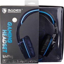 Наушники SADES Wolfang Black/Blue (SA901-B-BL)