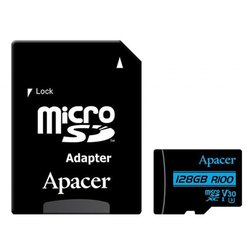 Карта памяти Apacer 128GB microSDHC class 10 UHS-I U1 V10 (AP128GMCSX10U7-R) ― 
