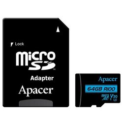 Карта памяти Apacer 64GB microSDHC class 10 UHS-I U1 V10 (AP64GMCSX10U7-R)