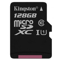 Карта памяти Kingston 128GB microSD class 10 UHS-I Canvas Select (SDCS/128GBSP)