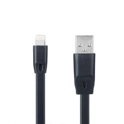 Дата кабель USB 2.0 AM to Lightning Flat Speed C-015 Black Optima (55206) ― 