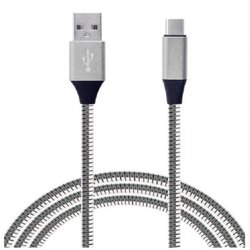 Дата кабель USB 2.0 AM to Type-C 1m metal gray Vinga (VRC071GRC)