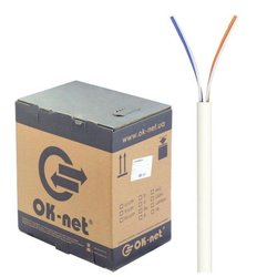 Кабель сетевой OK-Net UTP 305м 2 пары (КПВ-ВП (100) 2х2х0,50 / 305) ― 