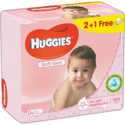 Влажные салфетки Huggies Soft Skin 56 х 3 шт (5029053550213) ― 