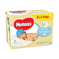 Влажные салфетки Huggies Ultra Comfort Pure 56 х 3 шт (5029053550091)