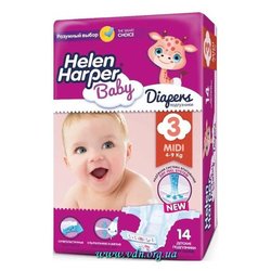 Подгузник Helen Harper Baby Midi 4-9 кг 14 шт (5411416029496)