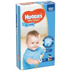 Подгузник Huggies Ultra Comfort 4 Mega для мальчиков (8-14 кг) 66 шт (5029053543611)