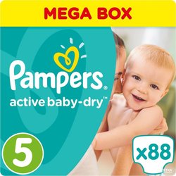 Подгузник Pampers Active Baby-Dry Junior Размер 5 (11-18 кг), 88 шт (8001090459411) ― 
