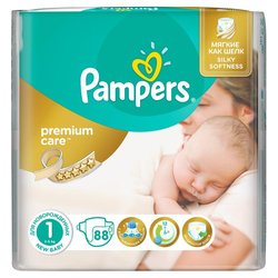 Подгузник Pampers Premium Care New Born Размер 1 (2-5 кг), 88 шт (4015400741602)