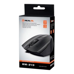 Мышка REAL-EL RM-213, USB, black