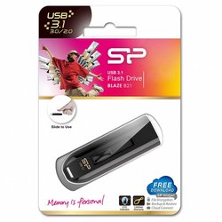 USB флеш накопитель Silicon Power 64GB Blaze B21 Black USB 3.1 (SP064GBUF3B21V1K)