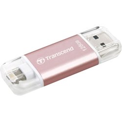 USB флеш накопитель Transcend 128GB JetDrive Go 300 Rose Gold USB 3.1/Lightning (TS128GJDG300R)