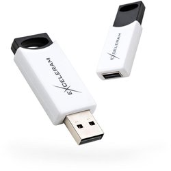 USB флеш накопитель eXceleram 16GB H2 Series White/Black USB 2.0 (EXU2H2W16) ― 