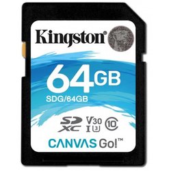 Карта памяти Kingston 64GB SDXC class 10 UHS-I U3 Canvas Go (SDG/64GB) ― 