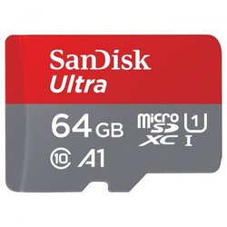 Карта памяти SANDISK 64GB microSDXC class 10 UHS-I A1 Ultra (SDSQUAR-064G-GN6TA) ― 