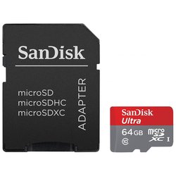 Карта памяти SANDISK 64GB microSDXC class 10 UHS-I A1 Ultra (SDSQUAR-064G-GN6TA)