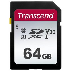 Карта памяти Transcend 64GB SDXC class 10 UHS-I U3 V30 (TS64GSDC300S) ― 