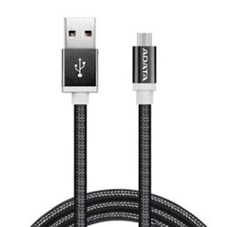 Дата кабель USB 2.0 – Micro USB 1.0m Black ADATA (AMUCAL-100CMK-CBK) ― 