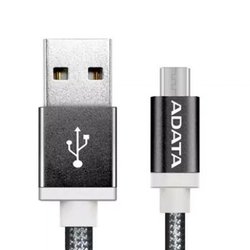 Дата кабель USB 2.0 – Micro USB 1.0m Black ADATA (AMUCAL-100CMK-CBK)