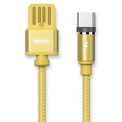 Дата кабель USB 2.0 AM to Type-C 1.0m Gravity series Magnetic gold Remax (RC-095A-GOLD) ― 