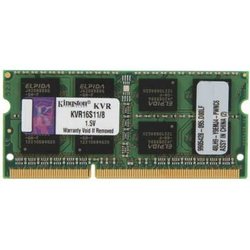 Модуль памяти для ноутбука SoDIMM DDR3 8GB 1600 MHz Kingston (KVR16S11/8) ― 