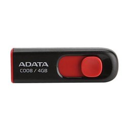 USB флеш накопитель A-DATA 4Gb C008 Black USB 2.0 (AC008-4G-RKD) ― 