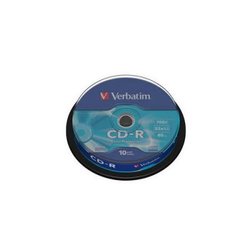 Диск CD-R Verbatim 700Mb 52x Cake box 10шт Extra (43437)