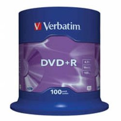 DVD+R Verbatim 4.7Gb 16X CakeBox 100шт (43551)