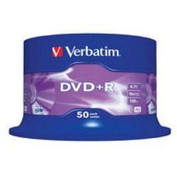 Диск DVD+R Verbatim 4.7Gb 16X CakeBox 50 шт (43550)