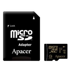 Карта памяти Apacer 64GB microSDHX UHS-I Class10 w/ 1 Adapter RP (AP64GMCSX10U1-R) ― 
