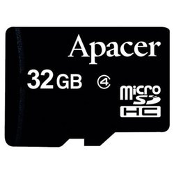 Карта памяти Apacer microSDHC Class4 32GB w/o Adapter RP (AP32GMCSH4-RA) ― 