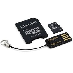 Карта памяти Kingston 16Gb microSDHC class 10 Gen 2 + SD-adapter + USB-reader (MBLY10G2/16GB) ― 