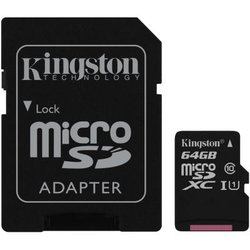 Карта памяти Kingston 64GB microSDXC Class 10 UHS-I (SDC10G2/64GB) ― 