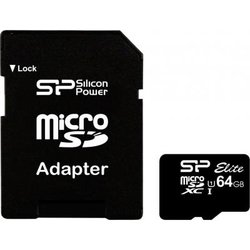 Карта памяти Silicon Power 64GB microSDXC Class 10 UHS-ISDR (SP064GBSTXBU1V10SP) ― 