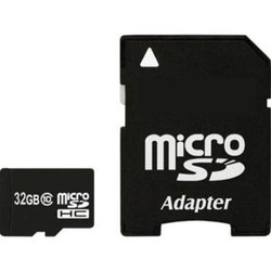 Карта памяти eXceleram 32Gb microSDHC class 10 с адаптером SD (MSD3210A) ― 