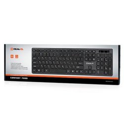 Клавиатура REAL-EL 7080 Comfort, USB, black